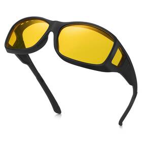 Dollger Dg525 Night Vision Driving Glasses Fit Over For Men Women Anti Glare Polari