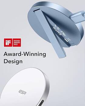 Esr 894240132883 Halolock Kickstand Wireless Charger Magsafe Compatible Sierra Blue
