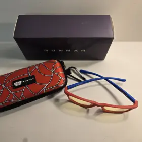 Gunnar 810003944009 Optiks Cruz Spiderman Red Blue Authentic Gaming Glasses 55-16 New