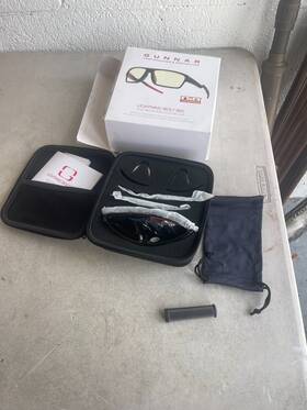 Gunnar Li3-00101 Lightning Bolt 360 Onyx Elite Gaming Glasses Amber/sun Lens 61-16-135 New