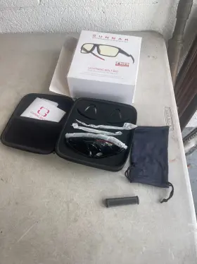 61-16-135 Gunnar Li3-00101 Lightning Bolt 360 Onyx Elite Gaming Glasses Amber/sun Lens New