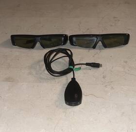 Mitsubishi Ssg-2100me/za Dlp 3d Tv Ir Emitter Model #ssg-2100me/za With 2 Pair Of Glasses