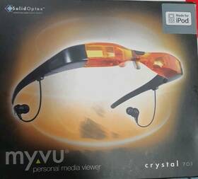 Myvu 701-m Tft Monitor Video Glasses Lcd Composite Crystal 701 Mint Perfect 640x480 Av
