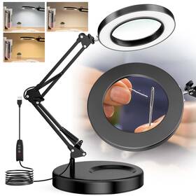 No 749029280528 Magnifying Glass With Light 10x Magnifier Lamp Stand Hobby