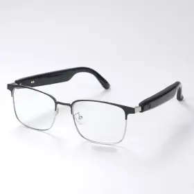 Yj-gs-06-c-silver Piluyaa Smart Glasses Bluetooth Audio Sunglasses For Men Women With Dual Ster