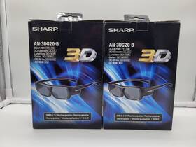 Sharp An-3dg20-b 3d Glasses Rechargeable For Tv Home Theater Lot Of 2 Japan