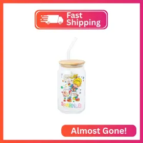 Rwb830qp Silver Buffalo Rainbow Brite Stars Sparkle Featuring Twink Glass Jar Tumbler Wit Rwb830qp Silver Buffalo Rainbow Brite Stars Sparkle Featuring Twink Glass Jar Tumbler Wit