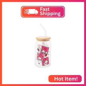 Silver Buffalo Sn1827qp Sanrio Hello Kitty And Friends My Melody Polaroids Glass Jar Tumb