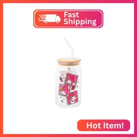 Sn1827qp Silver Buffalo Sanrio Hello Kitty And Friends My Melody Polaroids Glass Jar Tumb