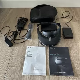 Hmz-t3w Sony Personal 3d Viewer Head Mounted Display With All Accessories