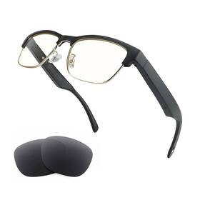Tulbeys Ky02gb-alexa Bluetooth Audio Smart Glasses - Blue Light For Women And Men Open Ea