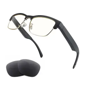 Ky02gb-alexa Tulbeys Bluetooth Audio Smart Glasses - Blue Light For Women And Men Open Ea