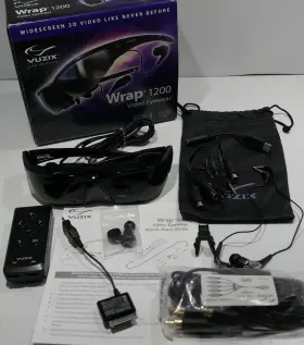 Vuzix 187774000389 Wrap 1200 16.9 Widescreen 3d Video Display Glasses 75 Inch 60hz - Model 371