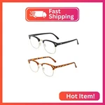 Ruijingen Half Frame Retro Semi Rimless Clear Lens Glasses Blue Blocking Eyewear New. Price: $21.04.