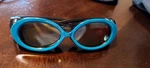 Samsung Child 3-D Glasses SSG-2200KR/ZA Blue And Pink Frames & 1 Pair Of Adult Used. Price: $24.99.
