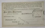 Vtg 1884 Post Of. Return Rec, Altamont, Dk La Crosse, Wi. Rare & Unique. Price: $45.00.