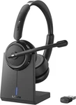 Levn Bluetooth Wireless Headset Noise Cancelling Mic & Charging Base Pc/phone New. Price: $49.99.
