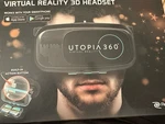 Utopia 360 Virtual Reality 3D Headset Nib New. Price: $6.00.