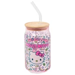 Hello Kitty Neon 16 Ounce Tumbler With Bamboo Lid And Glass Straw New. Price: $15.49.