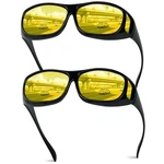 Chiccool Night Driving Glasses Fit Over For Women, 2 Pack, Yellow New. Price: $47.23.