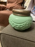 Paddywax Jade Glass Jar Candle 7 Oz Silver Lid Used, Mystery Scent. Price: $20.00.