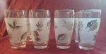 Libbey Frosted Silver Leaf Drinking Glasses (8) Mcm Tumbler Vtg 12 Oz Used. Price: $19.99.