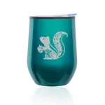 Stemless Wine Tumbler Coffee Travel Mug Glass Cup W/ Lid Fancy Squirrel New. Price: $15.99.