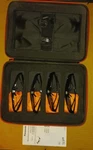 Panasonic Viera TY-ER3D4MU 3-D Glasses (4 Pairs) & Active Space Case Used. Price: $125.00.
