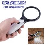 3 Led Light 45X Handheld Magnifier Reading Magnifying Glass Lens Jewelry Loupe New. Price: $5.49.